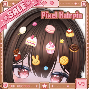【SALE】Pixel Hairpin V3 〜話すと光るギミック付き〜