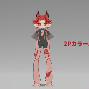 VRChat用3Dアバター『畏怖の赤』 #めろーるぼでぃ 缩略图 5