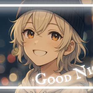 💤 Good Night｜Vtuber配信フレーム素材 🎥✨