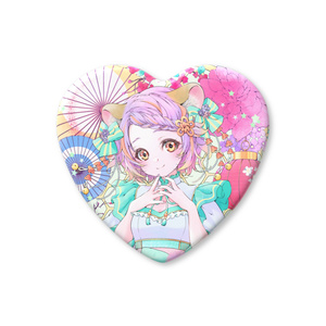 2周年記念　ハート缶バッチ