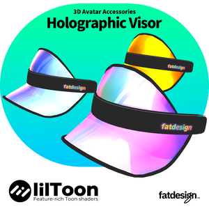 【VRChat/VRoid】ホログラフィックバイザー / Holographic Visor　#fatdesign