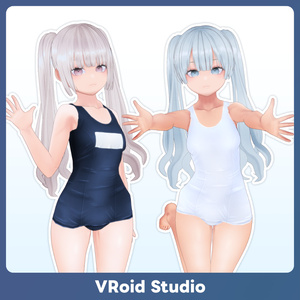 【VRoid】スクール水着セット Sukumizu Swimsuit