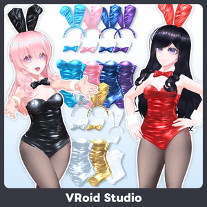 【#VRoid 9色】エナメルバニーガール Patent leather Bunny
