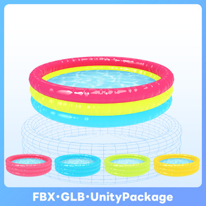 【VRC FBX GLB】ビニールプール ラウンド Kiddie Pool Round
