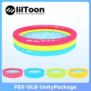 【VRC FBX GLB】ビニールプール ラウンド Kiddie Pool Round