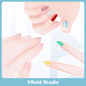 【SALE 500▶︎400JPY #VRoid 20Color】ナチュラル&ベーシックネイルセット Natural & Essential Nail Set