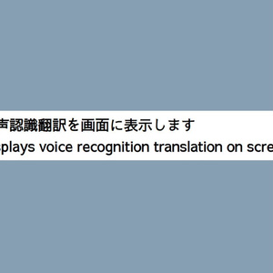 リアルタイムテキスト表示システム   #お試し版 