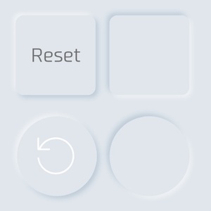 ニューモフィズムデザインのボタン素材(png/SVG/XD/unitypackage)