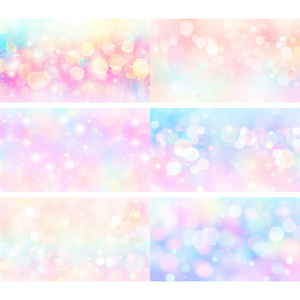 夢かわいいパステル虹色雲空の背景画像素材｜幻想的ファンタジー背景