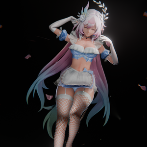 【模型配布】 崩坏：星穹铁道 昔涟 蓝色女仆装