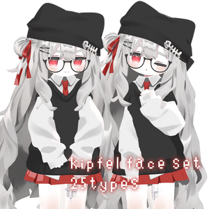♡ hetare face set【25types】♡