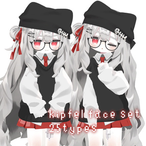 ♡ hetare face set【25types】♡