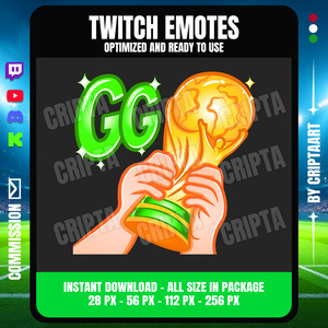 ワールドカップトロフィーエモート | サッカーGGアイコン Twitch Discord Kick