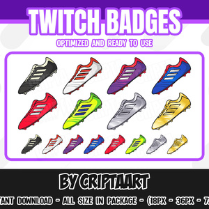 サッカースパイクサブバッジ | フットボール配信者向けアイコン Twitch Discord Kick