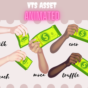 Animated vtuber  hand Asset for vts, Twitch Redeem【VTuber素材】小物を持つ手, アニメーション Vtuber アセット