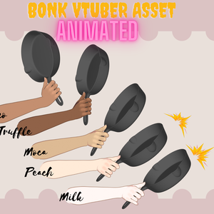 Bonk Pan Gif vtuber asset- Animated vtuber hand Asset for vts, Twitch Redeem,【VTuber素材】小物を持つ手, アニメーション Vtuber アセット