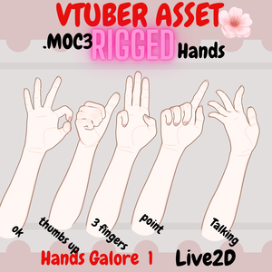 Rigged vtuber hands asset |Animated- Vtuber hands (vol1)| Twitch Asset |Twitch redeem, VTuber hands| Vtuber accessory, live2d asset, VTS