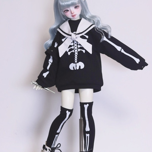 1/6ドール服 3点セット ダブルガーゼワンピース・ドロワーズ・ヘッド