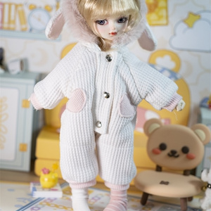 1/6ドール服 3点セット ダブルガーゼワンピース・ドロワーズ・ヘッド