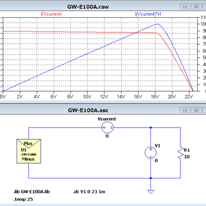 LTspice ソーラーパネル GWソーラー GW-E100A