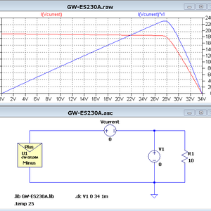LTspice ソーラーパネル GWソーラー GW-ES230A