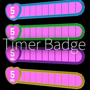 【VRC想定】タイマーバッジ / Timer Badge