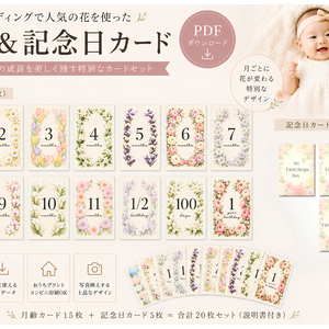 お花いっぱい！月齢フォトカードセット｜フォトグラファー監修・撮影のコツ付き