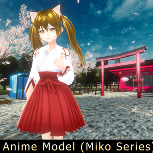【Anime Character】Maple (Miko/Unity 3D)