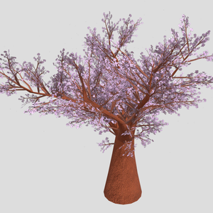 桜の木(low-poly ローポリ)