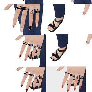 ネイルデザイン nail designs (png-rar-vroidcustomitem)