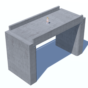 <<3D-MODEL>>Bridge;Concrete(Span15m)