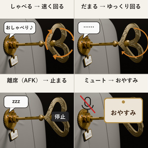 【無料】ぜんまい鍵 ― 話すと速く回る背中のねじ巻き【VRChat想定・MA対応】 缩略图 6