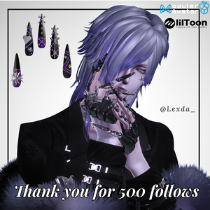 【vrchat用】37アバター対応　500フォロワー感謝ネイル　MA対応】