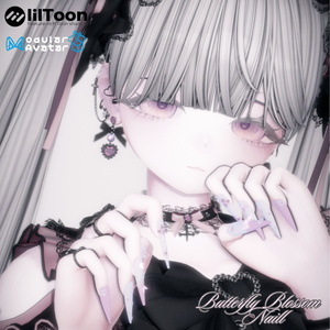 【vrchat用】50アバター対応🌸🦋Butterfly Blossom Naill🦋🌸MA対応】
