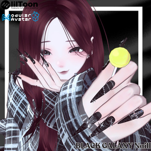 【VRC想定/50アバター対応】【MA対応】　BLACK GALAXY Naill