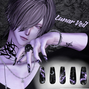 【VRC想定/50アバター対応】【MA対応】 🌙Lunar Veil Nail 🌃