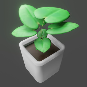 ポトス（観葉植物）【Blender / OBJ /3D】