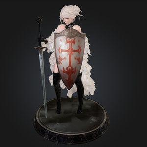 1/9 Cross Shield Knight (Surface treated and painted)