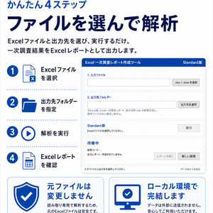 Excel一次調査レポート作成ツール Standard版【回数制限なし】