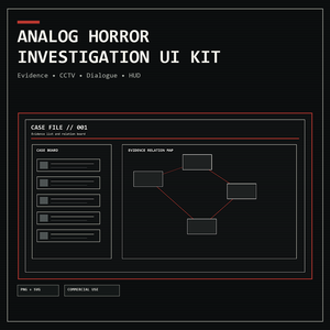Analog Horror Investigation UI Kit｜ホラー・推理ゲーム向けUI素材