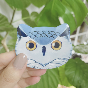 ミミズク缶バッジ