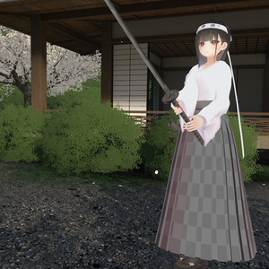 兎人族の巫女服(黒セット)/Rabbit people's priestess uniform (Black