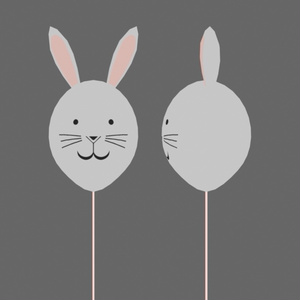 3D model - Bunny Balloon with physics