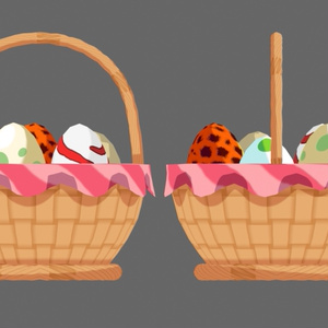 3D model - Easter Basket with physics