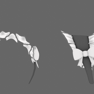 3D model - Maid Headband with Ribbons