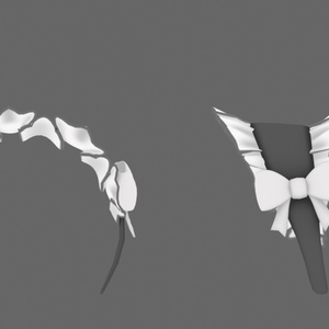 3D model - Maid Headband with Ribbons