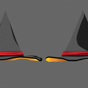 3D model - Witch Hat with physics
