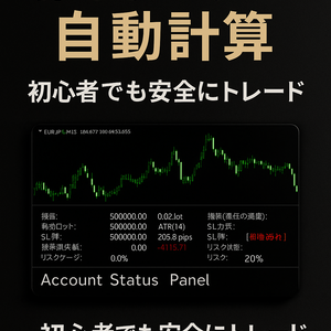 【MT4】推奨ロット自動計算パネル｜初心者向けロット管理＆相場荒れ検知インジ