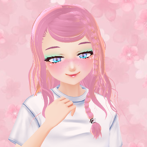 [VROID] Messy Curly Hair Side Braids