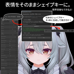 【VRChat シェイプキー統合・保存ツール】ShapeKeyPlus（シェイプキー・プラス） Unity Editor拡張